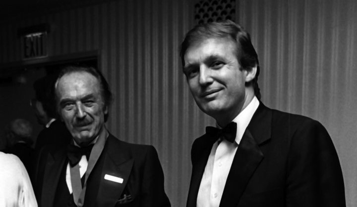 NEW YORK CITY - MAY 10:  Donald Trump and Fred Trump attend 38th Annual Horatio Alger Awards Dinner on May 10, 1985 at the Waldorf Hotel in New York City. (Photo by Ron Galella/WireImage)