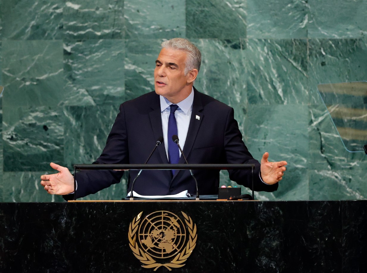израелският министър-председател Яир Лапид пред ООН