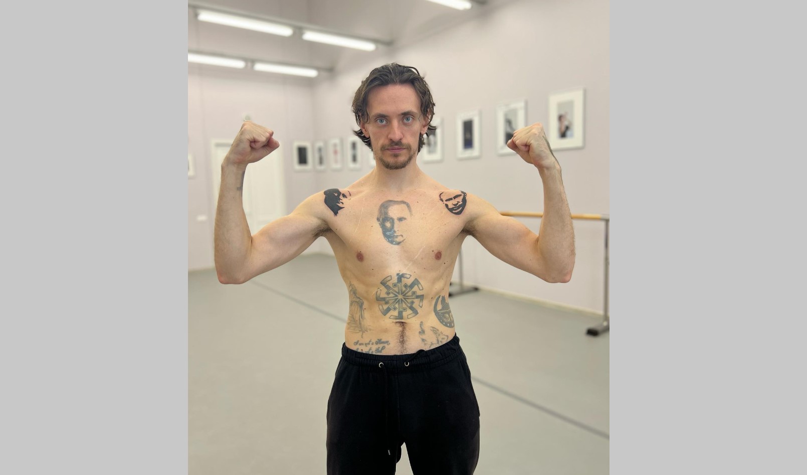 В Италия отмениха представление на руски балетист с татуировки на Путин
