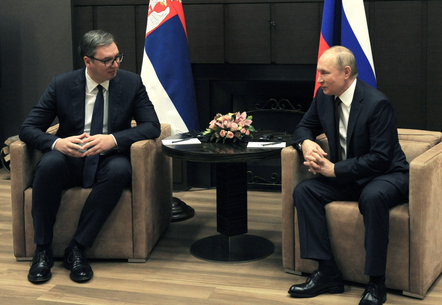 Президентите на Сърбия и РусияАлександър Вучич и Владимир Путин