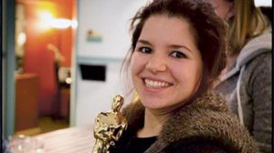  Българската аниматорка Светла Радивоева позира със статуетка Оскар